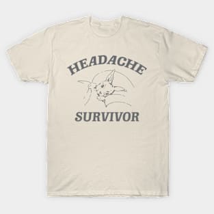 Headache survivor T Shirt, Meme T Shirt, Vintage Cartoon T Shirt, Aesthetic Tee, Unisex T-Shirt